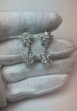 5 Carat Natural Earth Mined Diamonds Floral Style Earring Chandelier WG Hanging Earrings