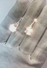 Sparkling 4.70 Carats Natural Earth Mined Diamonds Women Dangle Earrings White Gold 14K