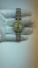 Two Tone Champagne Natural Earth Mined Diamond Dial Bezel Lady Watch Rolex Datejust