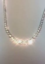 White Gold 14K Women Necklace Small Round Cut 25.00 Carats Natural Earth Mined Diamonds