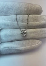 Natural Earth Mined Diamond Necklace Pendant 1.50 Carat Round Cut Bezel Set 14K White Gold