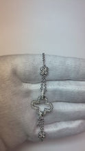 Natural Earth Mined Diamond Crosses Bracelet 2.50 Carats Women White Gold Jewellery