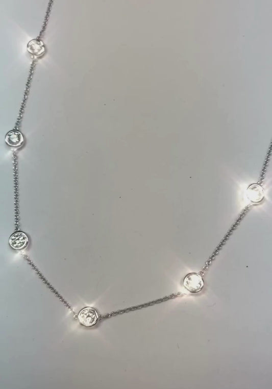 Delicate Natural Diamond Chain Necklace