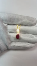 3.50 Ct Pear Cut Red Ruby Natural Earth Mined Diamond Pendant Necklace White Gold