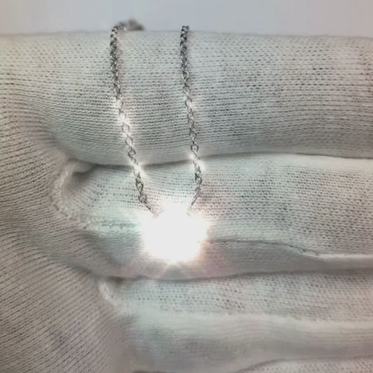 1.5 Ct Solitaire Diamond Bezel Set Pendant With Chain