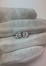 Round Cut Solitaire Natural Earth Mined Diamond Stud Earrings 4 Carats Women Jewellery