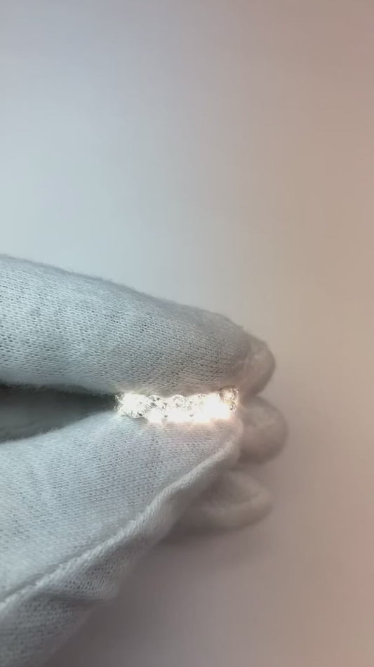 Natural Round Diamond Eternity Ring Band 3.40 Carats White Gold 18K