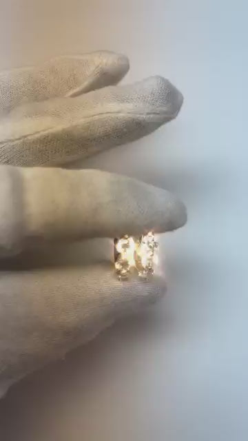 Natural Diamond Earring 3ct - Yellow Gold 14K