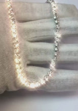 13 Ct White Gold Natural Earth Mined Diamond Tennis Necklace Fine Jewellery