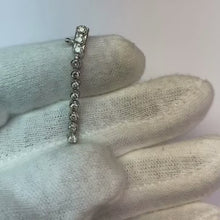 4.50 Carats Round Natural Earth Mined Diamond Tennis Bracelet Half Bezel Set WG 14K