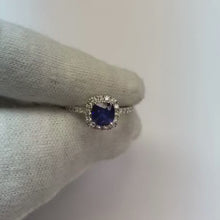 Blue Sapphire Engagement Ring