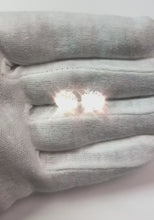 Round Natural Earth Mined Diamond Studs Triple Excellent Stones 4.50 Ct Gold White 14K