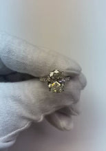 Hidden Halo Oval Natural Earth Mined Diamond Engagement Ring With Accents 5.50 Carats