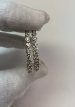 4.60 Ct Round Brilliant Cut Natural Earth Mined Diamonds Ladies Hoop Earrings White Gold