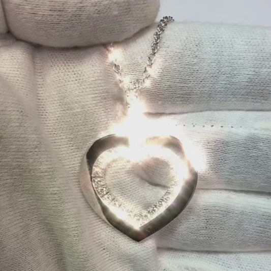 1.6 Ct Round Cut Diamond Heart Shape Pendant Necklace