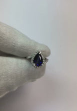 4.30 Carats Sri Lankan Sapphire And Natural Earth Mined Diamonds Ring White Gold 14K