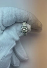4.26 Ct. Vintage Style Three Stone White Gold Engagement Ring