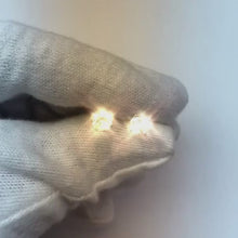 Stud Earring Round Natural Earth Mined Diamond 1.60 Carats White Gold 14K