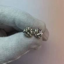 Natural Earth Mined Diamond Stud Earring 6 Ct. Big Round Solid White Gold 14K Prong Set