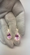 Pink Kunzite And Natural Earth Mined Diamond Lady Dangle Earring Fine Gold Jewellery 11.66 Ct