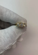 Gorgeous 1.51 Ct Round Brilliant Natural Earth Mined Diamond Three Stone Ring Yellow Gold