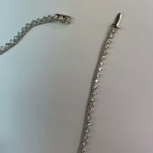 7 Carats Prong Set Natural Earth Mined Diamonds Tennis Necklace White Gold 14K