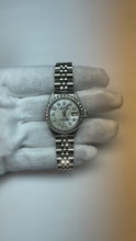 Rolex Datejust 26 mm White Mother Of Pearl Dial Natural Earth Mined Diamond Bezel Stainless Steel Watch
