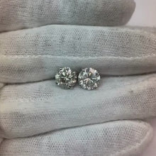 4.51 Ct. Natural Earth Mined Diamond Round Earrings Stud Platinum