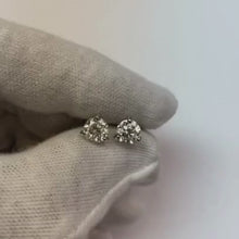 2.10 Carats Prong Setting Solitaire Round Natural Earth Mined Diamond Stud Earring
