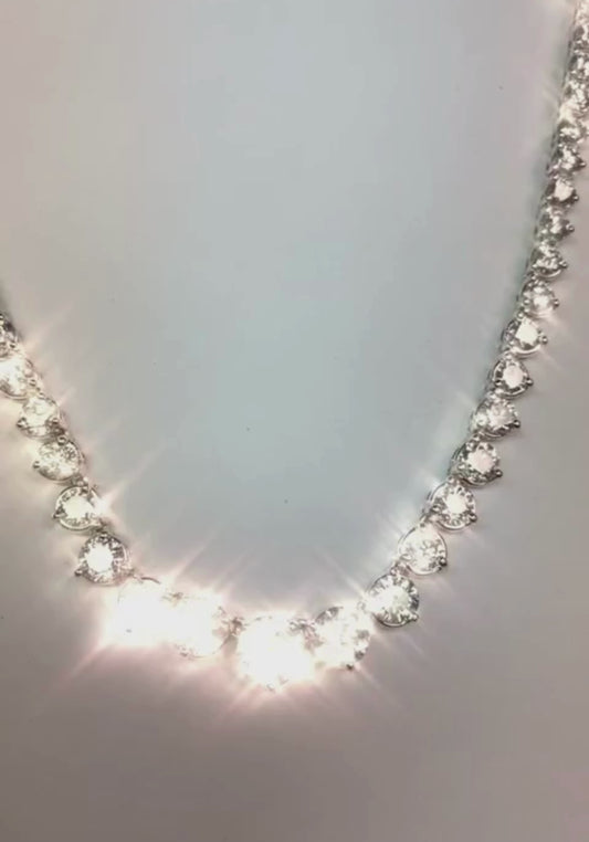 Classy Round Earth Mined Diamond Necklace