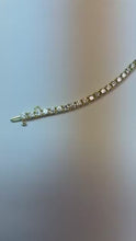 Yellow Gold Round Natural Earth Mined Diamonds Tennis Bracelet 12 Carats 14K