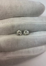 2 Carats Natural Earth Mined Diamond Stud Earring Solid White Gold 14K