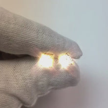 1.50 Carats Prong Set Natural Earth Mined Diamond Stud Earring Yellow Gold 14K