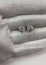 Round Natural Earth Mined Diamond Studs Triple Excellent Stones 4.50 Ct Gold White 14K