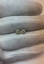 Round Natural Earth Mined Diamond Stud Earring Pair 1.80 Carats Yellow Gold 14K Studs