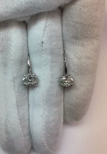 2 Carats Solitaire Oval Cut Natural Diamond Drop Earring Gold White 14K