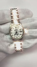 Ladies Ss Jubilee Bracelet White Natural Earth Mined Diamond Dial Rolex Datejust Watch