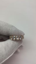Oval Natural Earth Mined Diamond 10.50 Ct Rose Gold Eternity Band Jewellery