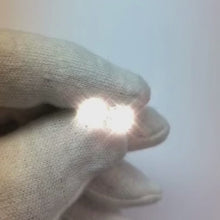 Sparkling 2 Carats Round Natural Earth Mined Diamond Stud Earring White Gold 14K