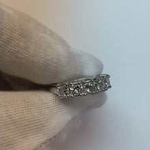 2.50 Carat Five Stone Princess Cut Natural Earth Mined Diamond Ring Solid White Gold New