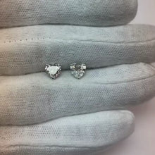 2 Carats Heart Shape Sparkling Natural Earth Mined Diamonds Studs Earring White Gold