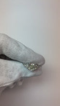 3 Ct Cushion Cut Half Moons Baguette Natural Earth Mined Diamond Ring Excellent Cut 14K