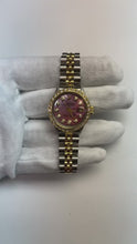 Burgundy Diamond Dial Bezel Ss & Gold Jubilee Bracelet Lady Rolex