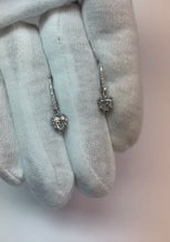Heart And Round Cut 4.70 Ct Natural Earth Mined Diamonds Dangle Earrings White Gold 14K