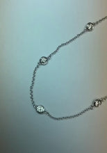 Round Natural Earth Mined Diamond 7 Pointer 14 Section 18 Necklace 1.25 Carat WG 14K