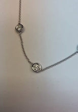 Natural Earth Mined Diamond Half Way Around Chain Necklace 3.15 Carats 14K White Gold