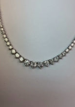 16 Carats Round Natural Earth Mined Diamond Tennis Red Carpet Ladies Necklace