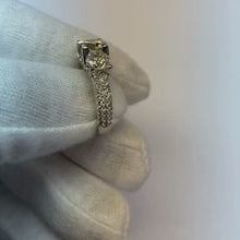 Natural Earth Mined Diamonds Pave Engagement Ring 4.11 Carats White Gold 14K New