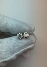 White Gold Solitaire Round Natural Earth Mined Diamond Stud Earring Women Jewellery 2 Ct.