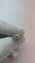 Old Miner Natural Earth Mined Diamond Ring 2 Carats White Gold 14K